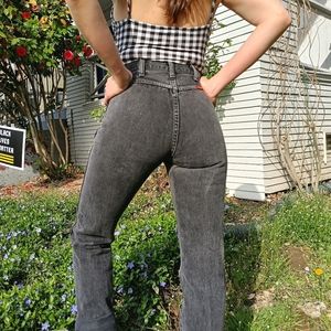 Vintage Light Black High Waist Wrangler Jeans 24